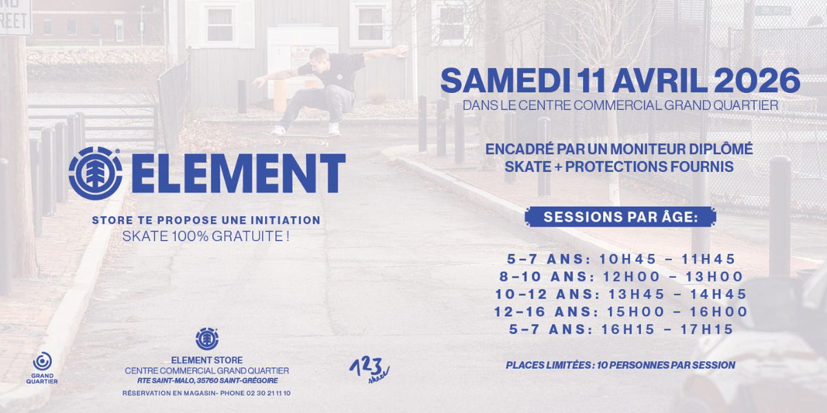 Initiation skate gratuite avec ELEMENT