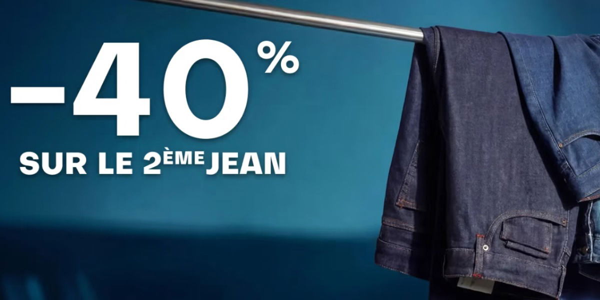 -40% sur le 2ème jean - JULES