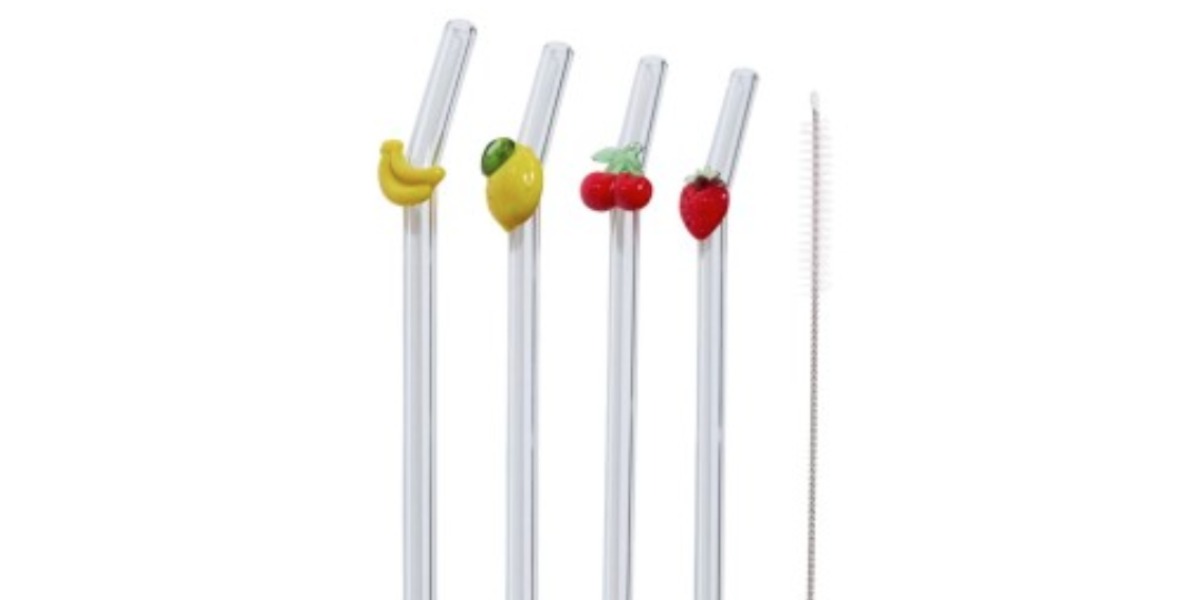 Set de 4 Pailles en Verre KRAFT