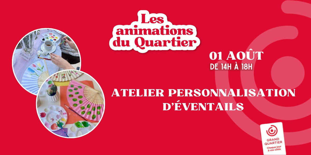Atelier personnalisation d'éventails
