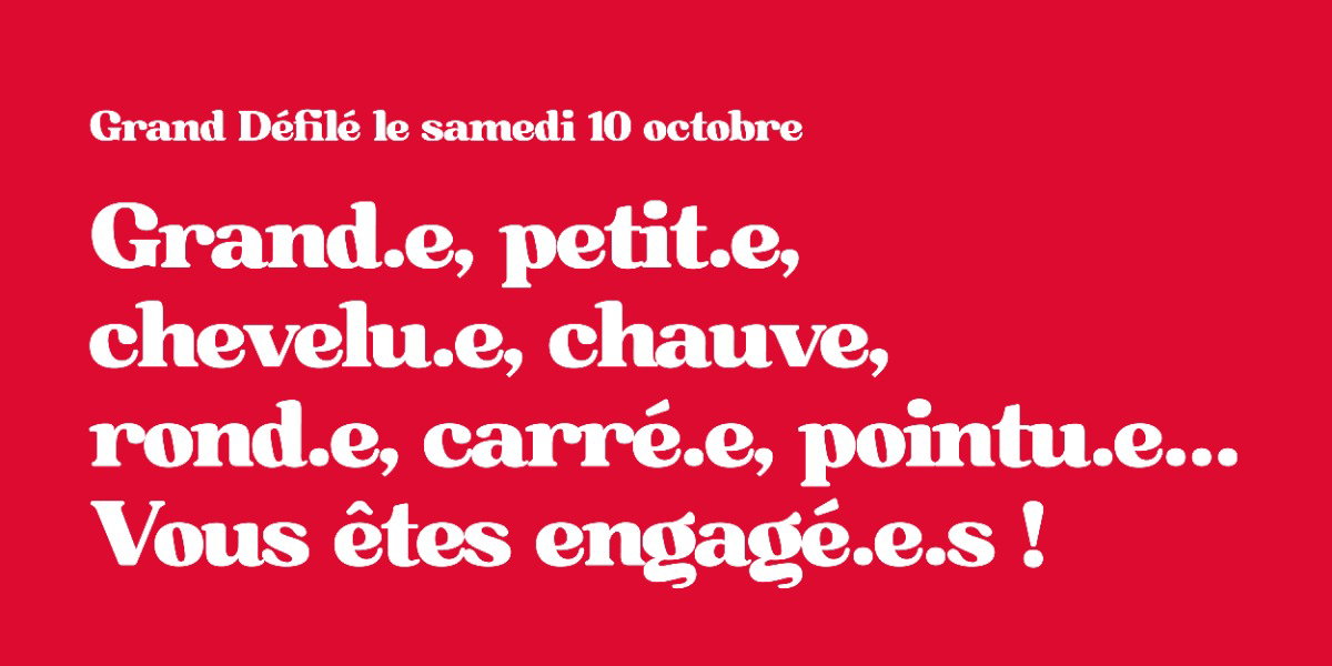 CASTING défilé de mode du Samedi 10 octobre 2026