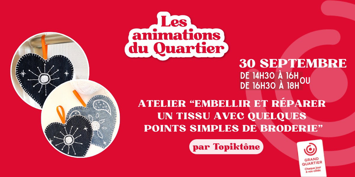 Atelier broderie avec Topiktône